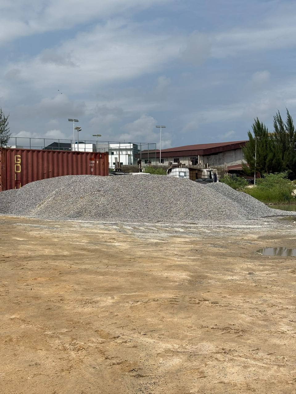 Aggregate stockpile supply